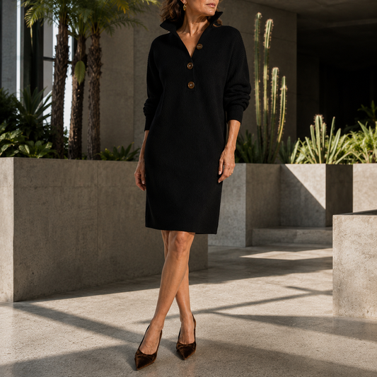 Gala | Vestido de Punto con Botones