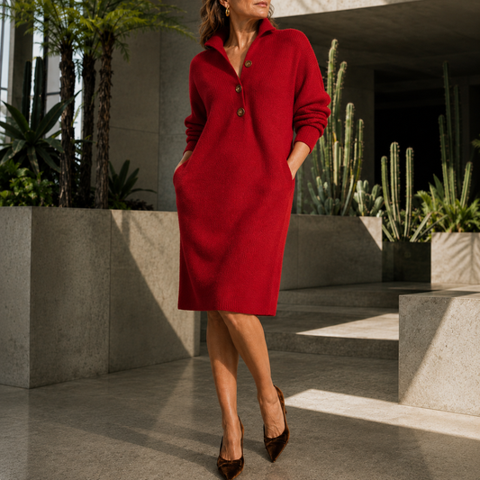 Gala | Vestido de Punto con Botones