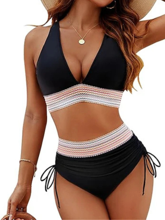 SARA | Conjunto de bikini de cintura alta para mujer
